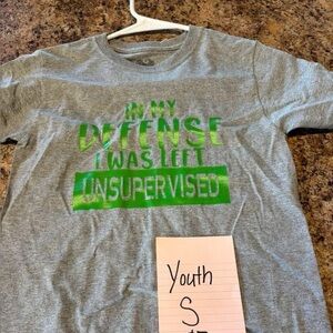 Gray and Green Kids Graphic T-Shirt